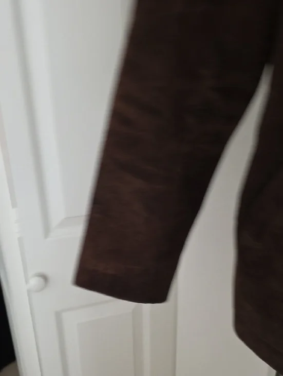 Style & Co. Women's Brown Suede Button-Front Pea Coat - Picture 7 of 14